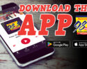 Promo image urging to download the Jammin’ 98.3 FM app, featuring a smartphone and Google Play / App Store badges.