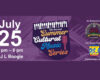 Poster for the 5th Annual Summer Cultural Music Series: July 25, 2–6 pm, DJ L Boogie, with partner logos on the right.
